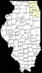 Illinois Map by County